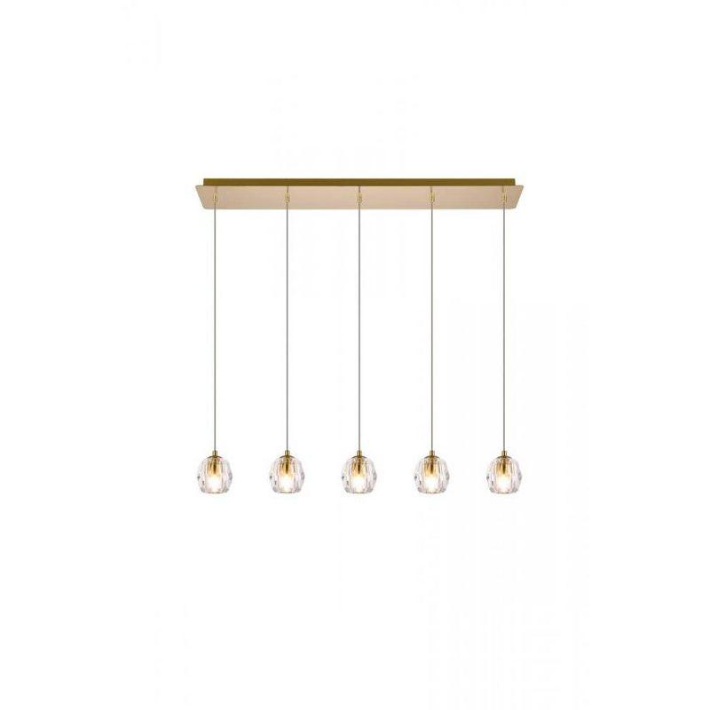 Elegant Lighting Eren 5 lights Gold pendant