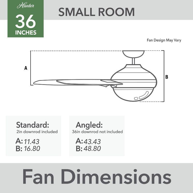 36'' Loki 4 - Blade Standard Ceiling Fan with Pull Chain and Light Kit Included