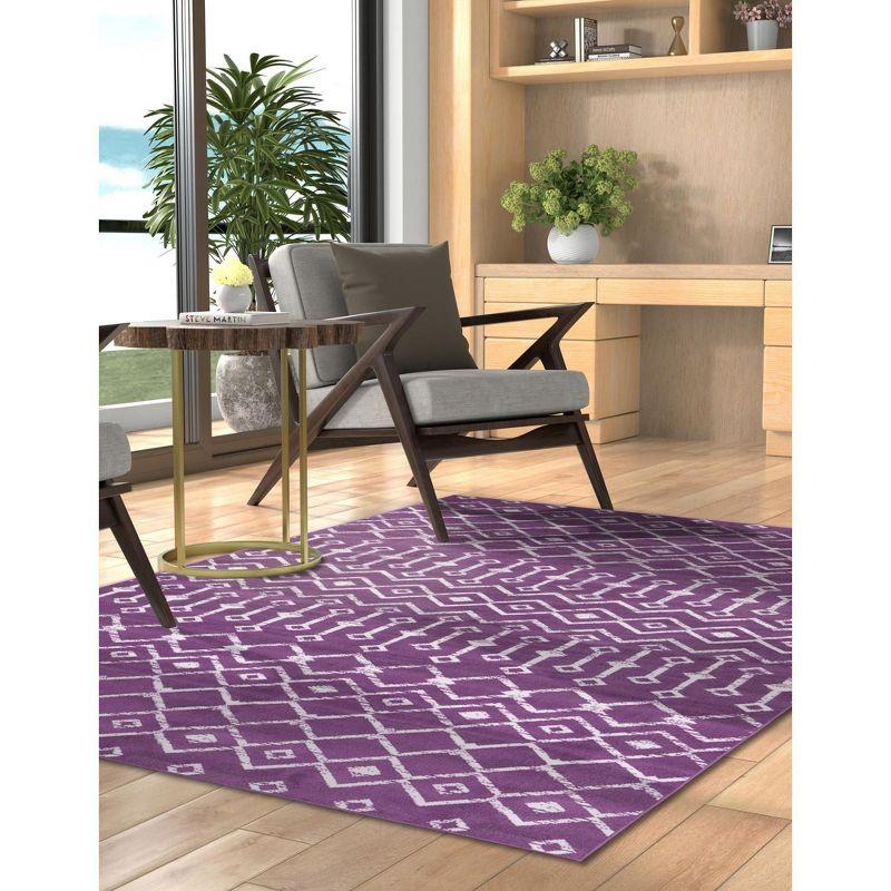 Unique Loom Moroccan Trellis Mamounia Geometric Indoor Woven Area Rug