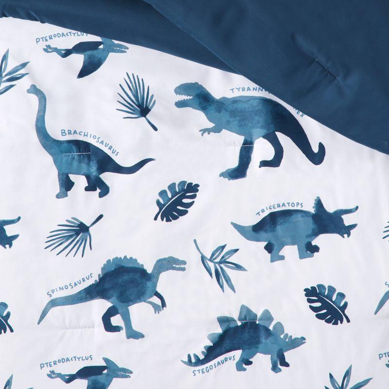 4pc Twin Dinosaur Value Multi-Piece Kids' Bedding Set Watercolor Blue - Pillowfort™
