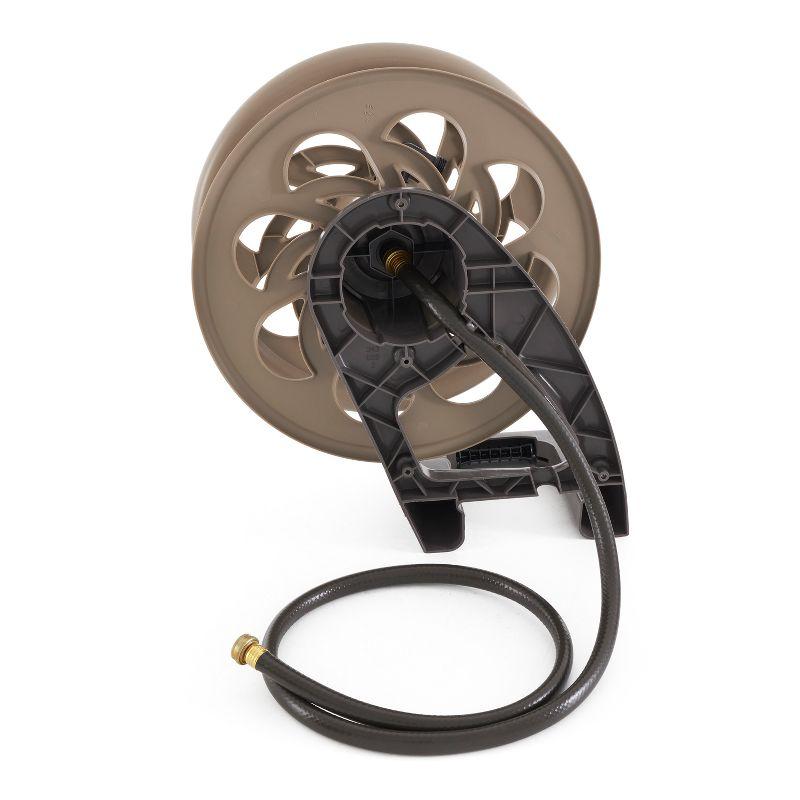 Suncast 125' Wall-Mounted Brown Resin Garden Hose Reel