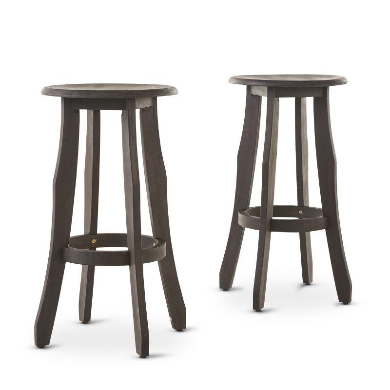 Stewood Solid Wood Counter Stool (Set of 2)