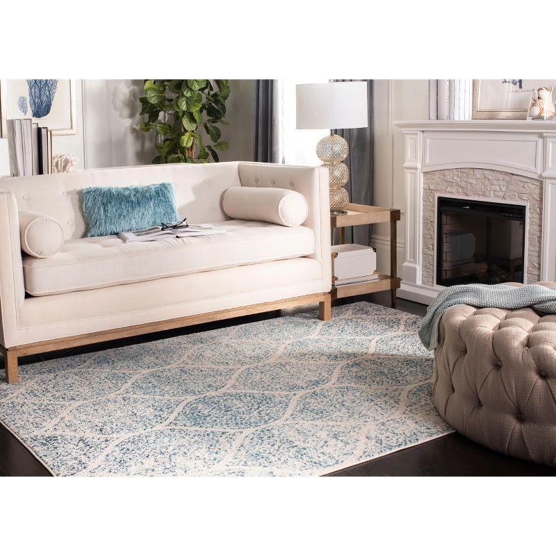 Madison MAD604 Power Loomed Indoor Area Rug - Cream/Turquoise - 5'3"x7'6" - Safavieh