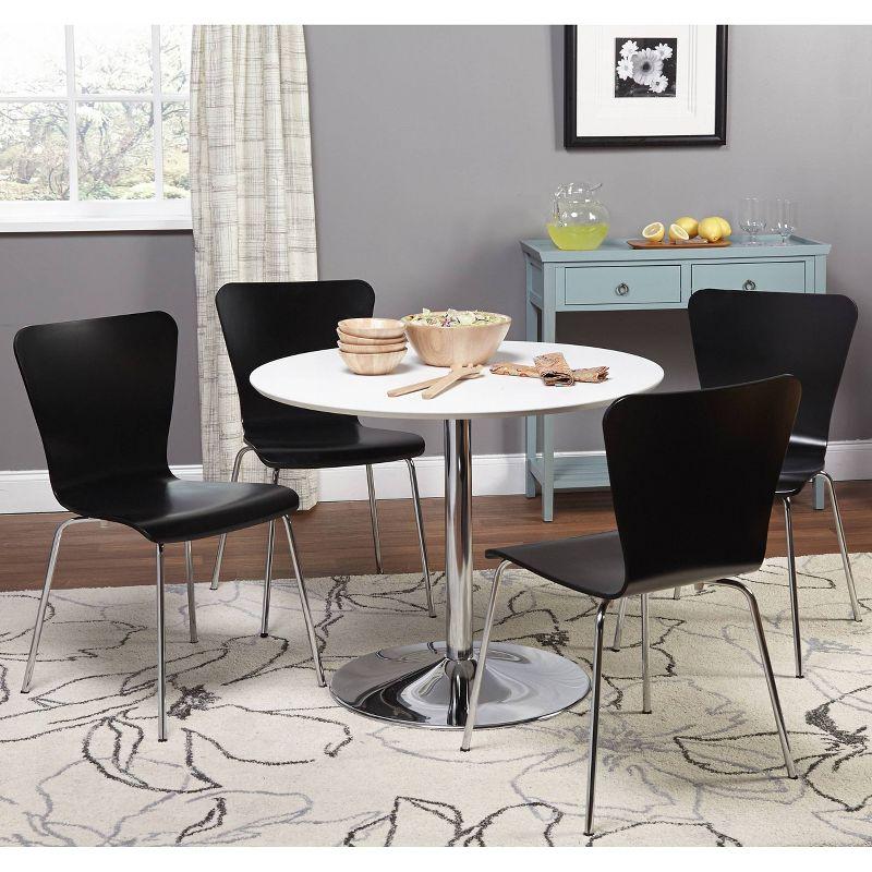 5pc Hillsboro Dining Set White/Black - Buylateral