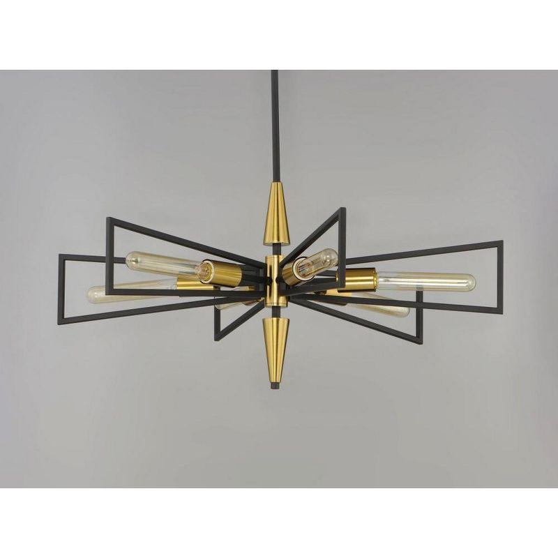Maxim Lighting Wings 6 - Light Chandelier in  Black/Satin Brass