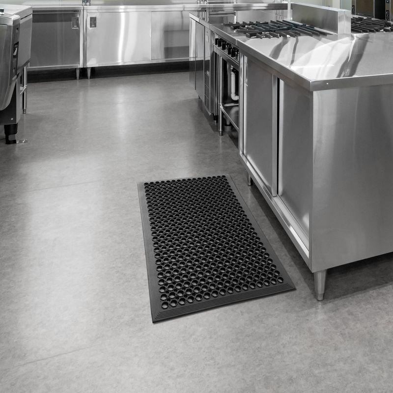 GRIDMANN Anti-Fatigue Restaurant Floor Mat, Non-Slip Rubber Drainage Mat