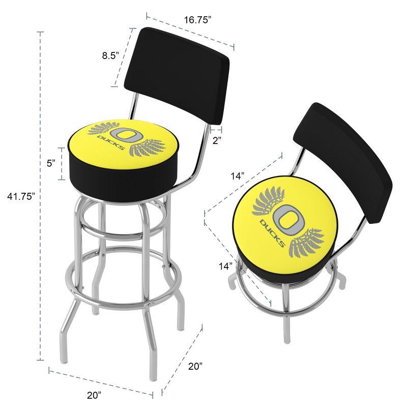 University Of Oregon Swivel Upholstered 31'' Counter Stool with Metal Frame