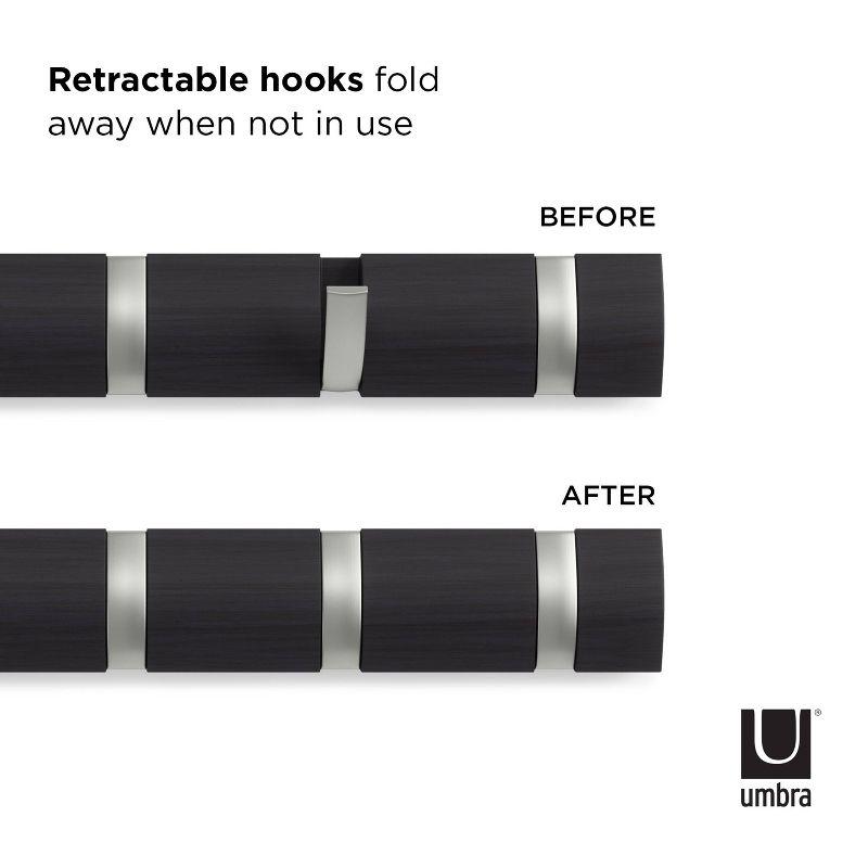 Flip 5 - Hook Solid Wood Coat Rack