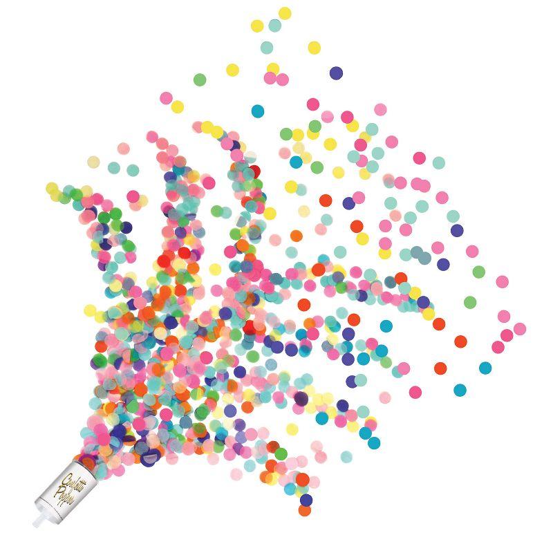 Beistle Push Up Confetti Poppers, (8/Pkg) Multicolor