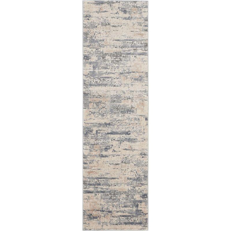 Nourison Rustic Textures Abstract Modern Indoor Area Rug Beige/Grey 2'2" x 7'6"