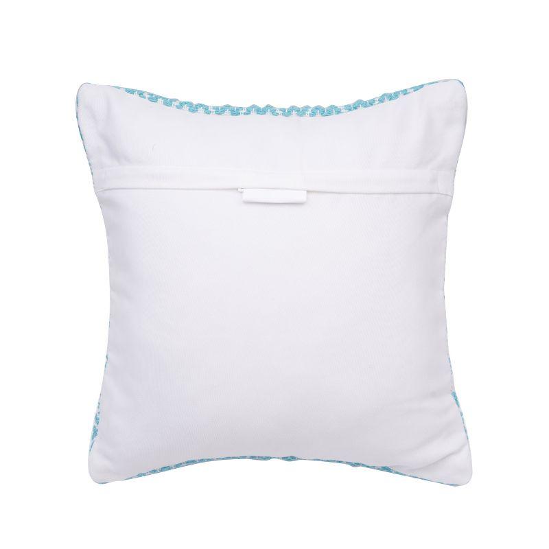 C&F Home Pim Diamond Stripe Aqua Pillow