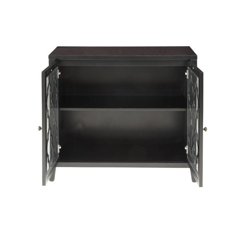 Acme Furniture Ceara Decorative Storage Cabinet Black Finish