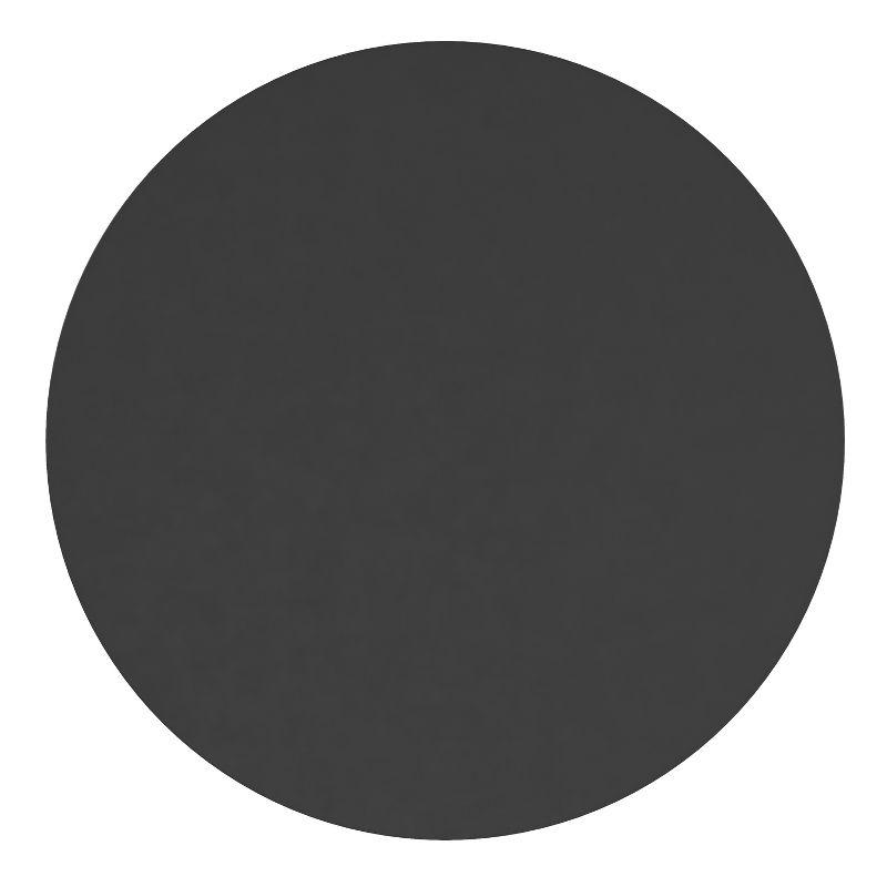 Merrick Lane 30" Round Accent Wall Mirror in Black with Metal Frame for Bathroom, Vanity, Entryway, Dining Room, & Living Room