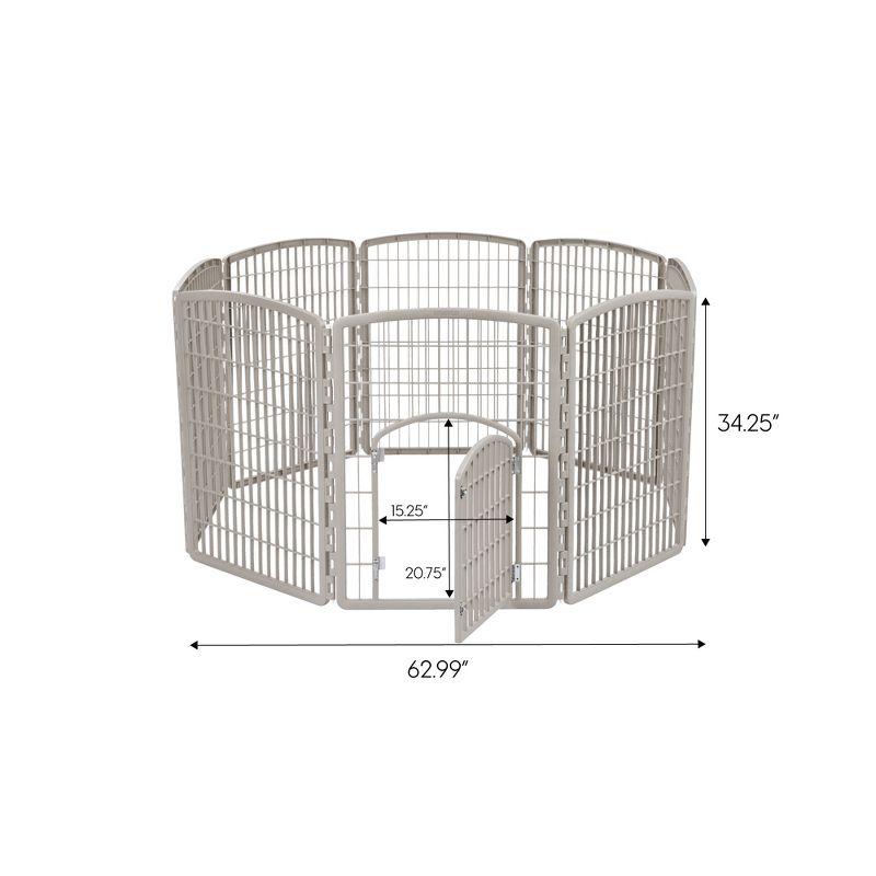 34.25'' H 8 Panel Exercise Pen With Door
