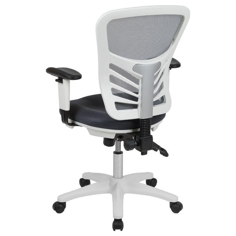 Flash Furniture Mid-Back Mesh Multifunction Executive Swivel Ergonomic Office Chair with Adjustable Arms