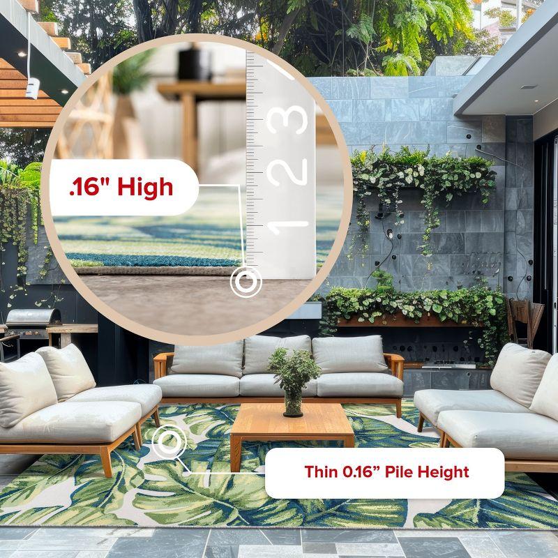 Nuloom Lisa Floral & Paisley 4x6 Indoor/Outdoor Area Rug for Living Room Patio Deck Front Porch Kitchen, Green Multicolor/Ivory