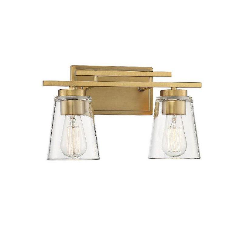 Savoy House Calhoun 2 - Light Vanity in  Warm Brass