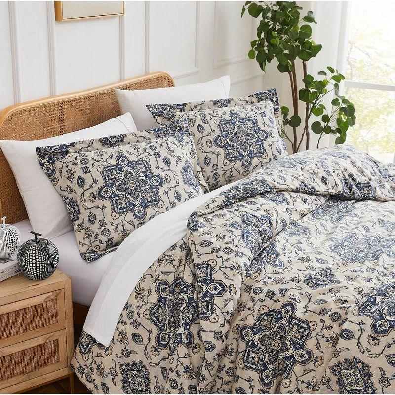 Southshore Fine Living Persia Oversized Reversible ultra-soft Duvet Cover Set with shams