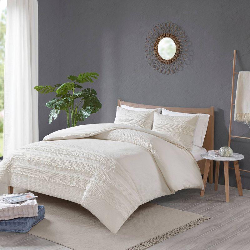 Kelly Clarkson Home Hugo Cotton Seersucker Duvet Cover Set