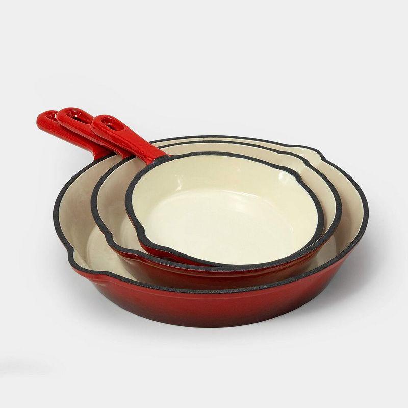 Cook Pro Cook Pro Enameled Cast Iron Non-Stick 3 Piece Frying Pan / Skillet Set