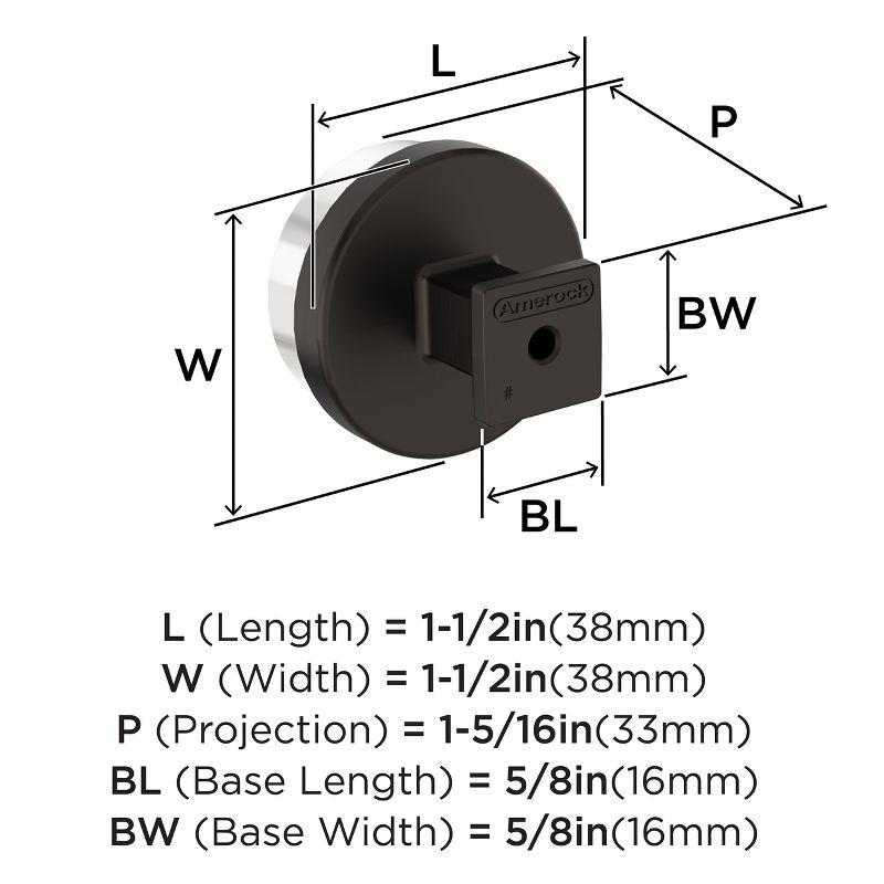 Amerock Glacio Round Cabinet or Furniture Knob