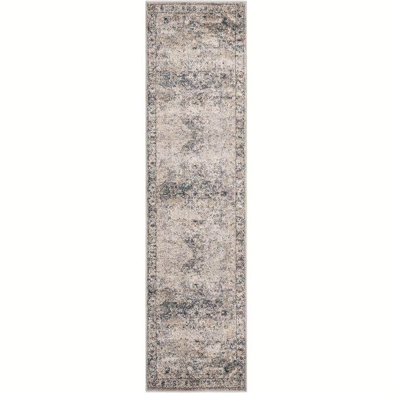 Unique Loom Portland Collection Area Rug - Canby (2'  x 8' Runner Gray/Blue)