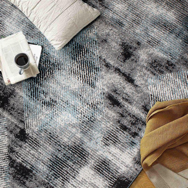 World Rug Gallery Contemporary Distressed Geometric Area Rug