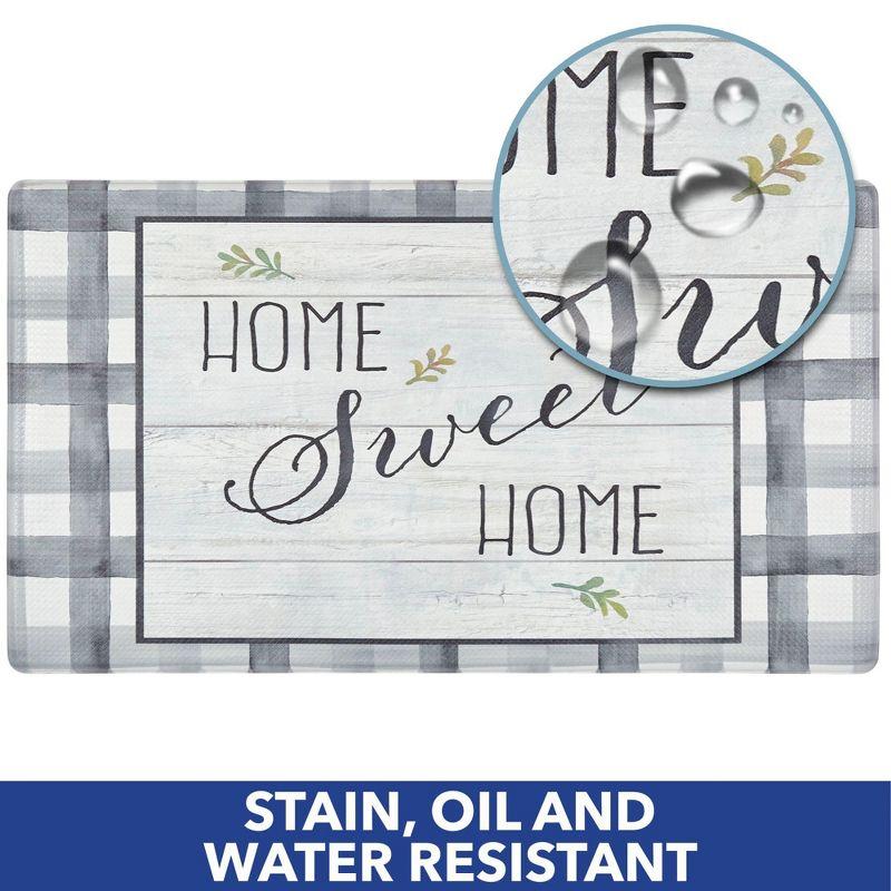 SoHome Cozy Living Home Sweet Home Farmhouse Buffalo Check Border Anti-Fatigue Mat