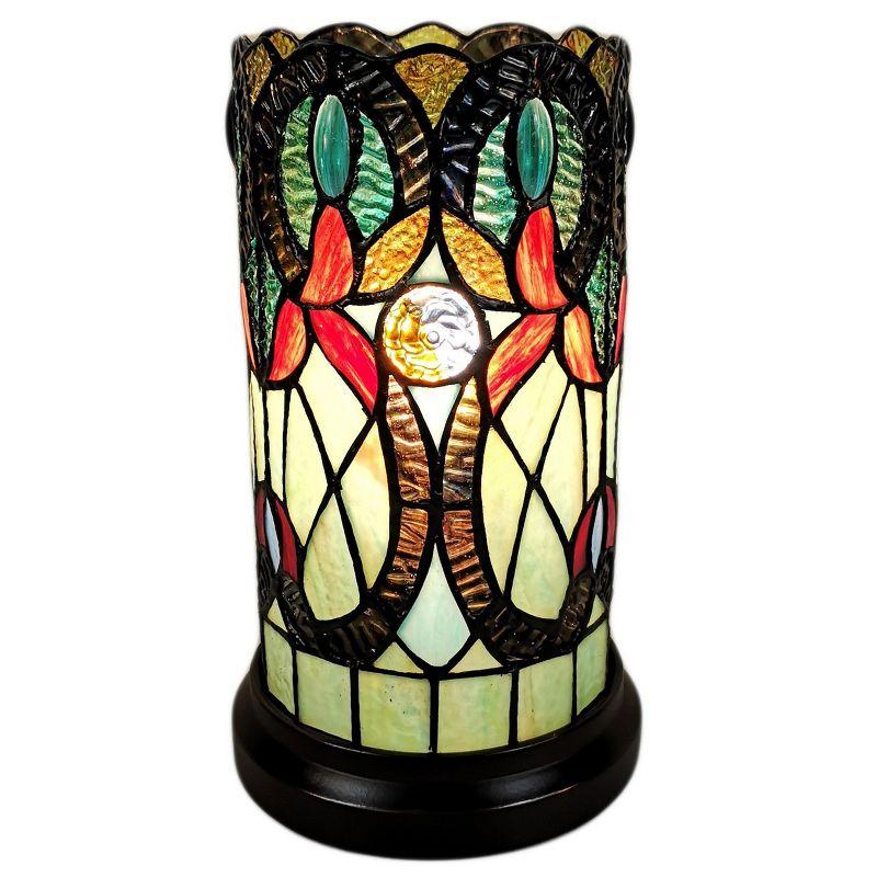 Amora Lighting Tiffany Style Floral Design Table Lamp 12" High