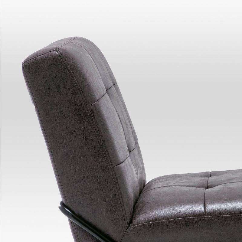 eLuxury Upholstered Tufted Accent Chair