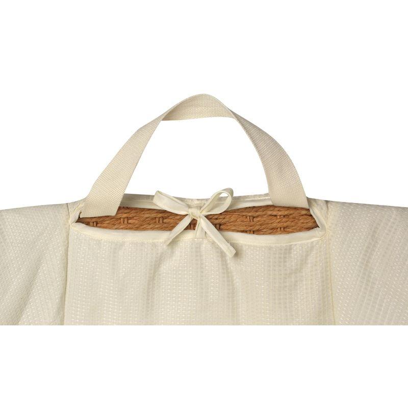 Elegant Natural Ecru Woven Moses Basket with Comfort Liner and Foam Pad