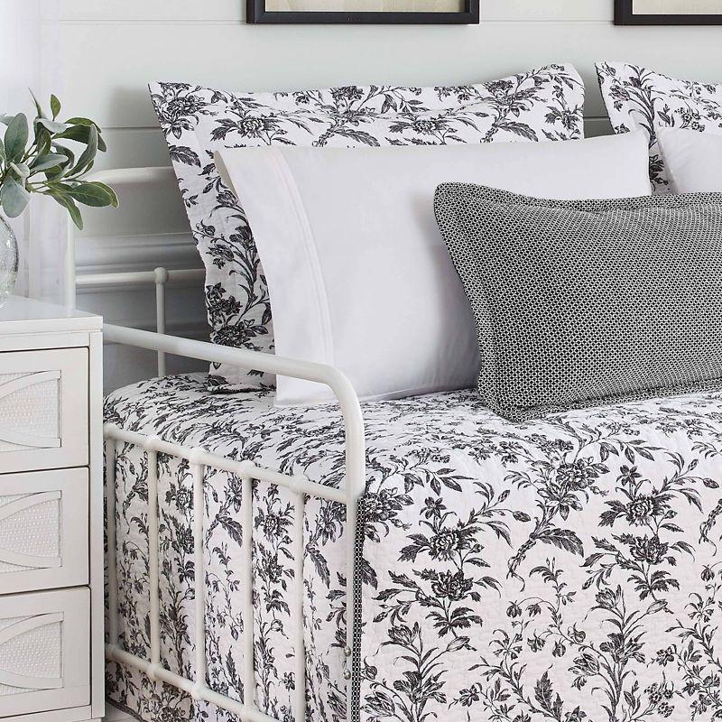 Laura Ashley Laura Ashley Amberley Cotton Black 4 Piece Daybed Cover Set