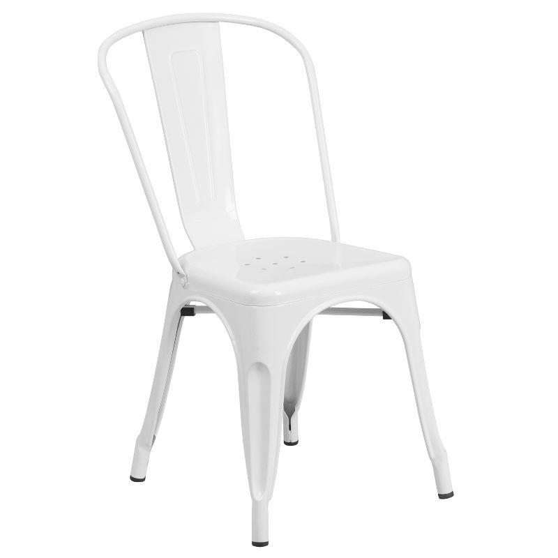 Flash Furniture Commercial Grade Metal Indoor-Outdoor Stackable Chair