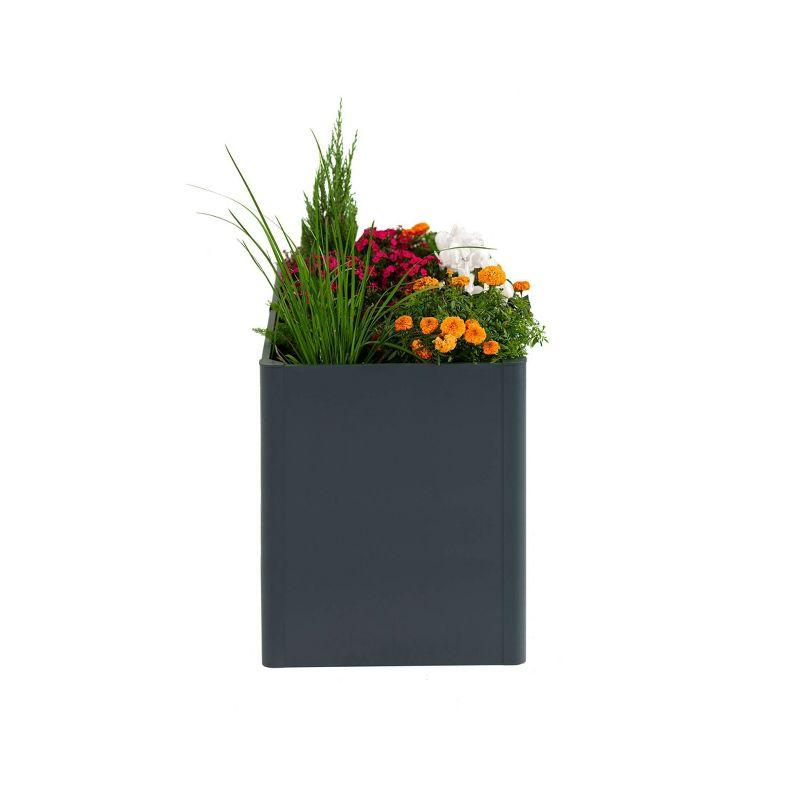 Vego Garden Modern 32" Tall Metal Outdoor Long Planter Box