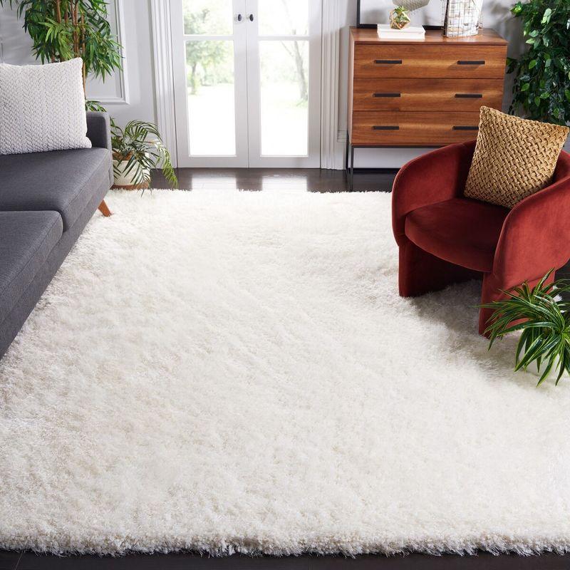 Luxe Shag SGX160 Hand Tufted Indoor Area Rug - Ivory - 9'x12' - Safavieh