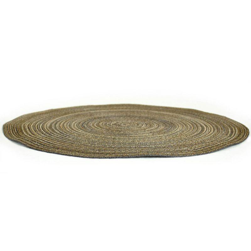 Set of 6 Variegated Lurex Round Woven Placemat Brown - Design Imports