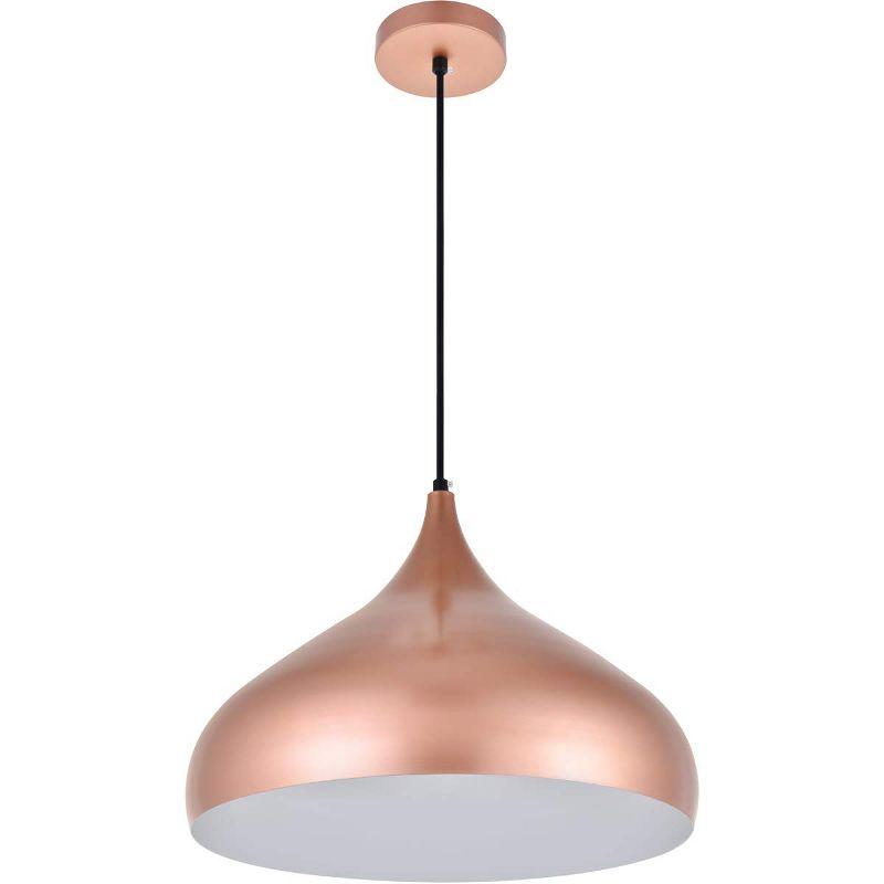 Elegant Lighting Circa 1 Light Honey Gold Pendant