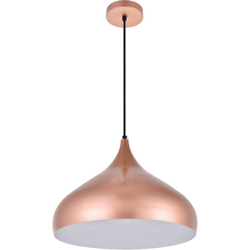 Elegant Lighting Circa 1 Light Honey Gold Pendant