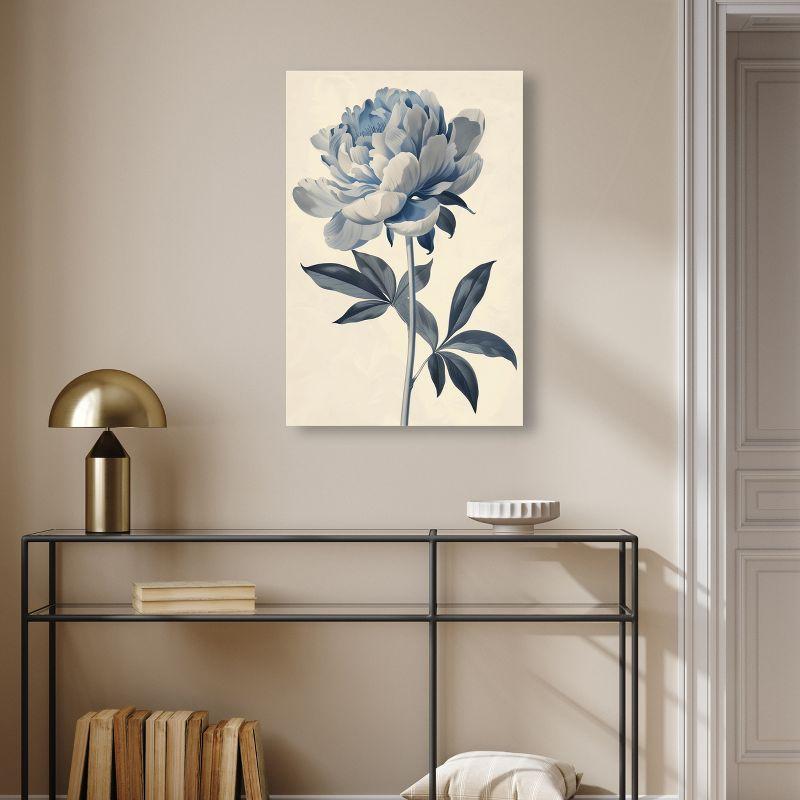 Art Remedy Delicate Blue Flower Minimalistic Floral Wall Art by Art Remedy