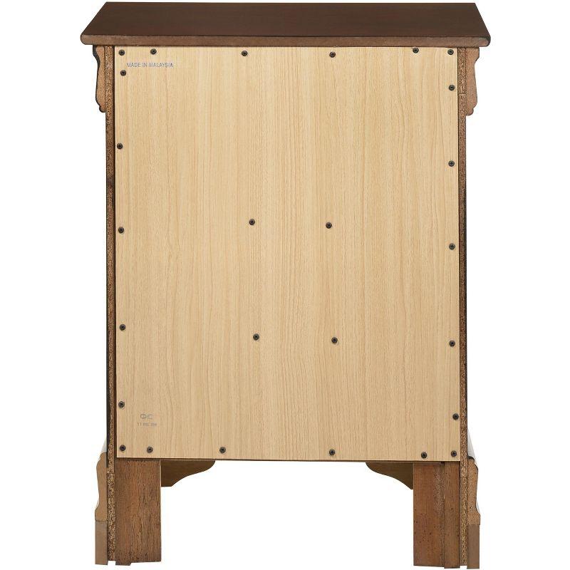 Passion Furniture Louis Philippe 3-Drawer Cappuccino Nightstand (29 in. H x 21 in. W x 16 in. D)