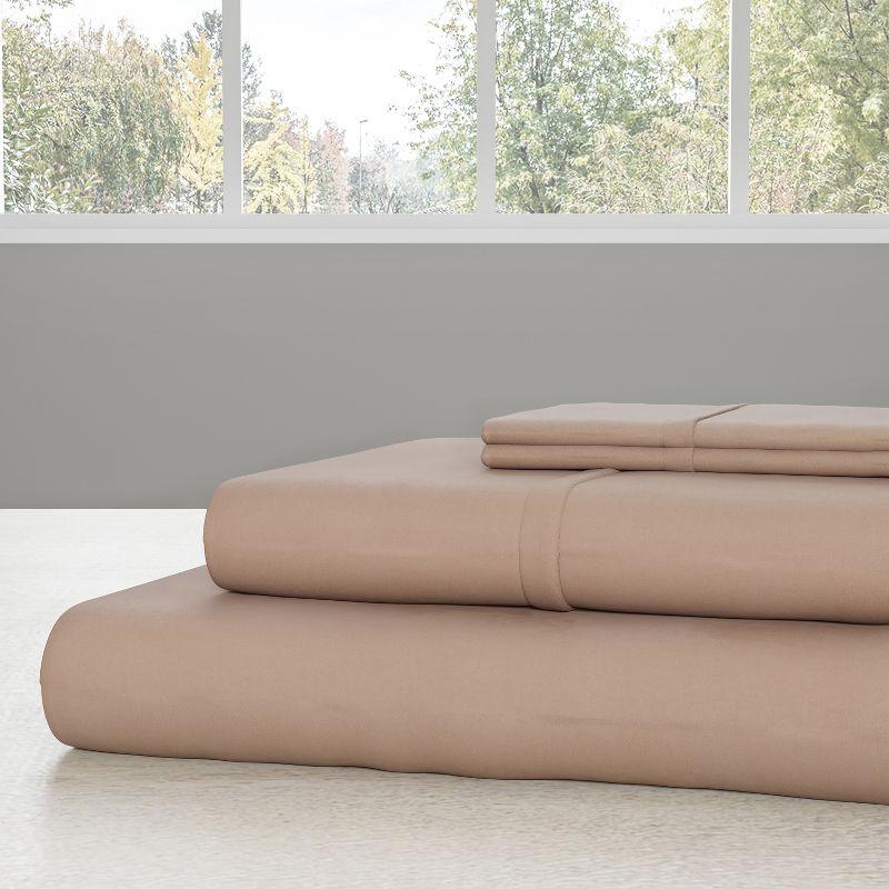 Hastings Home 4-pc Brushed Microfiber Sheet Set - Queen, Taupe