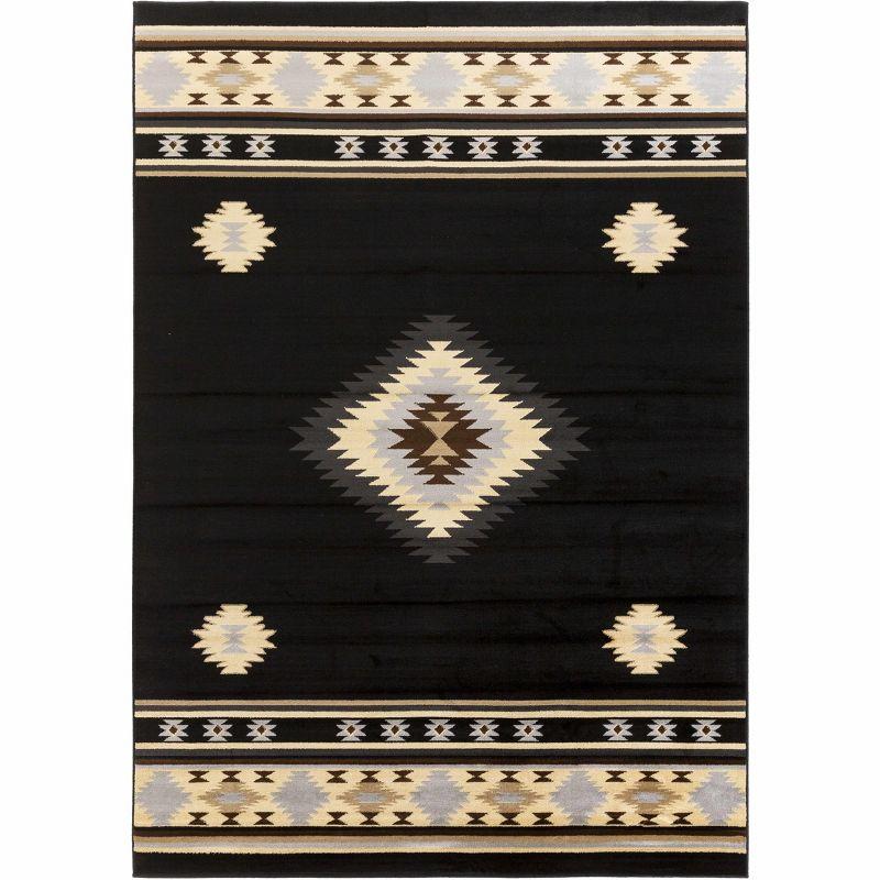 Hauteloom Rectangle Area Rug  Black