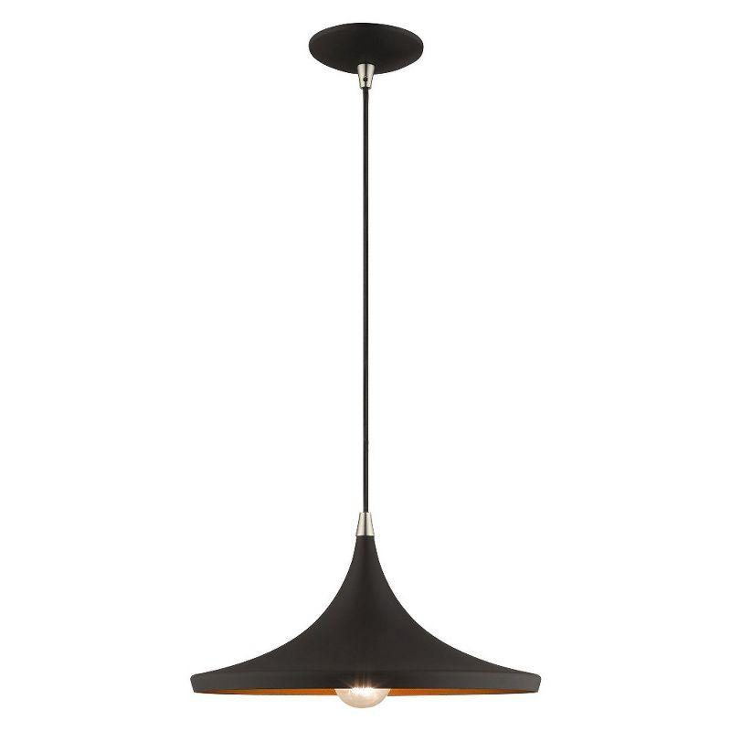 Black and Gold 14'' Aluminum Mini Pendant Light