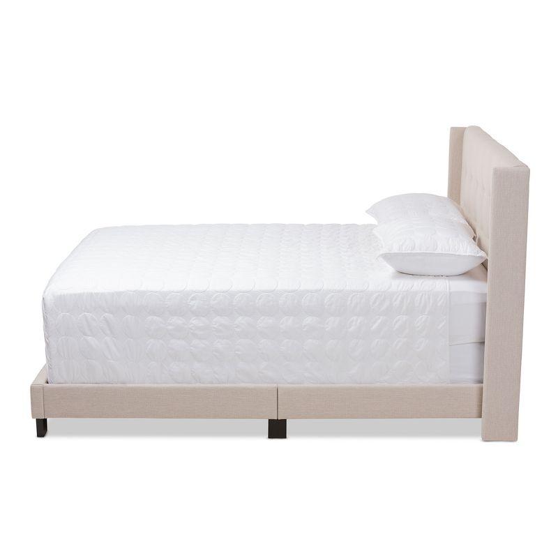 Lisette Fabric Upholstered Bed - Baxton Studio