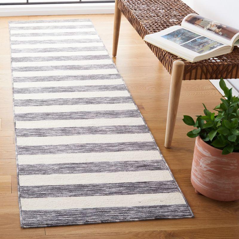Easy Care ECR115 Power Loomed Machine Washable Indoor Runner - Dark Grey/Ivory - 2'3"x6' - Safavieh