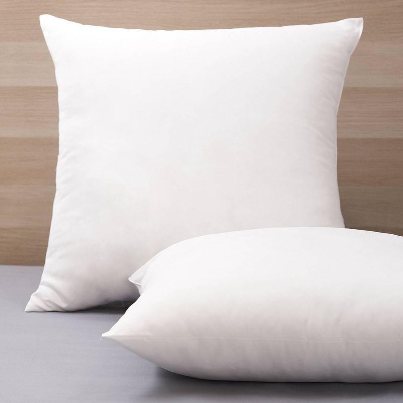 White Hypoallergenic Polyester Euro Pillow Insert