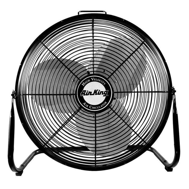 Air King 18" Black Powder-Coated Steel Industrial Floor Fan Set