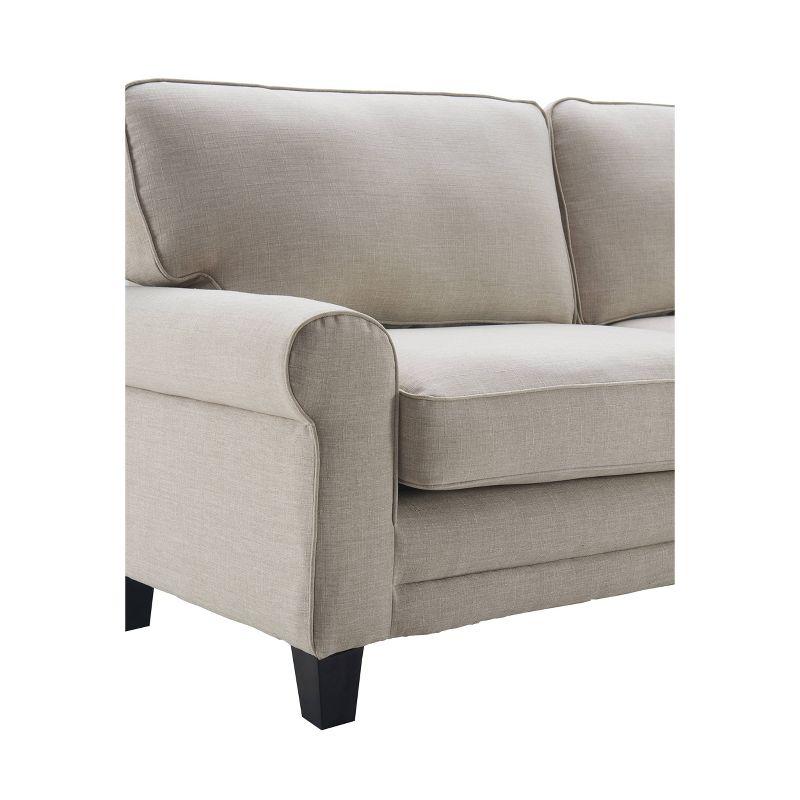 Serta Copenhagen 78" Sofa Couch for Two People with Pillowed Back Cushions and Rounded Arms