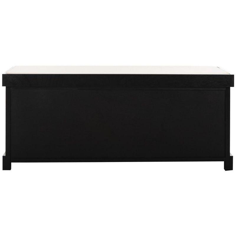 Lonan  Wicker Storage Bench - Black - Safavieh