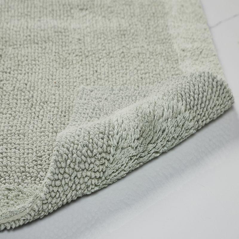 Better Trends Edge 100% Cotton Tufted Reversible Bath Rug 17" x 24" Rectangle - Dark Sage